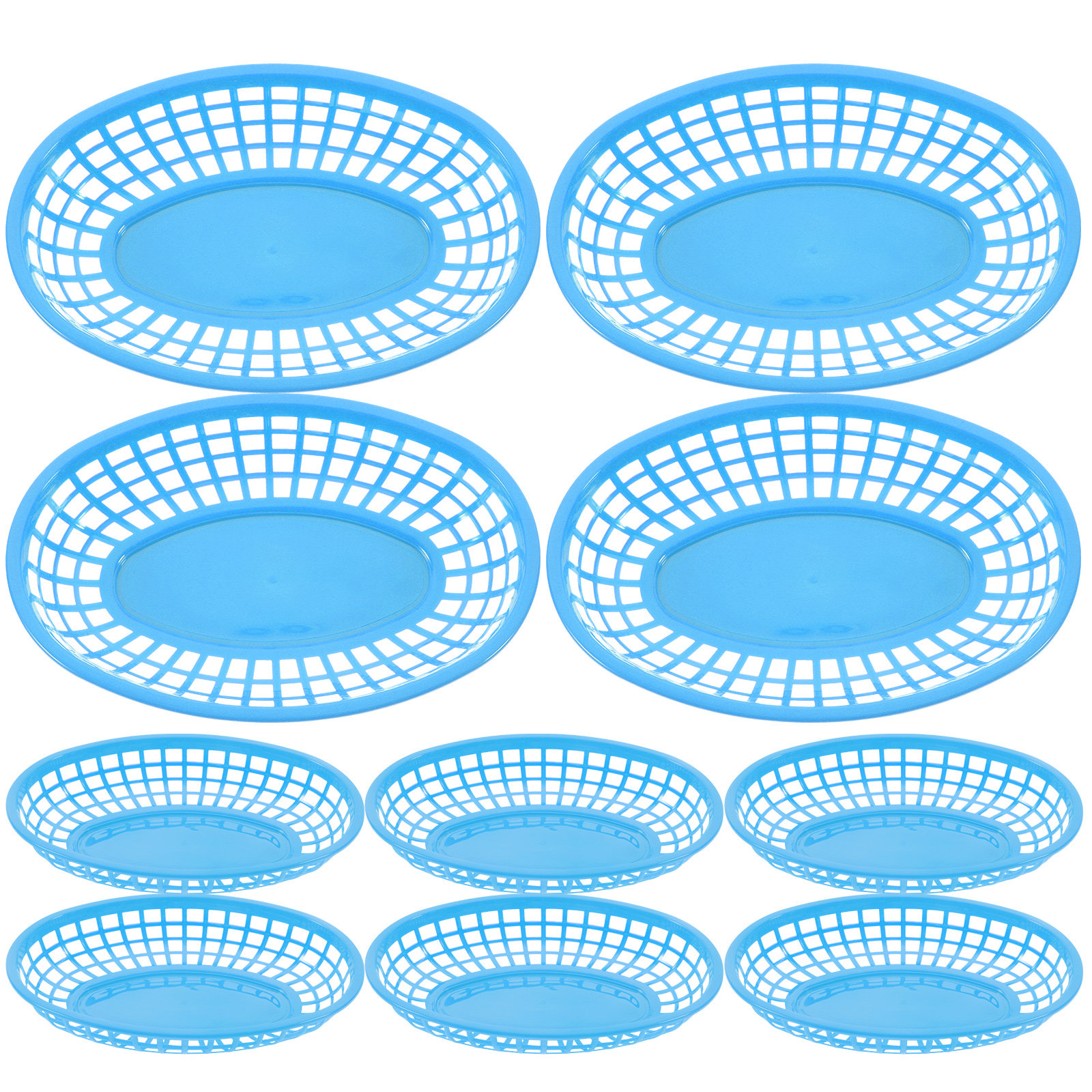 Food Snacks Basket - 12Pcs Plastic Snack Baskets Stacking Storage