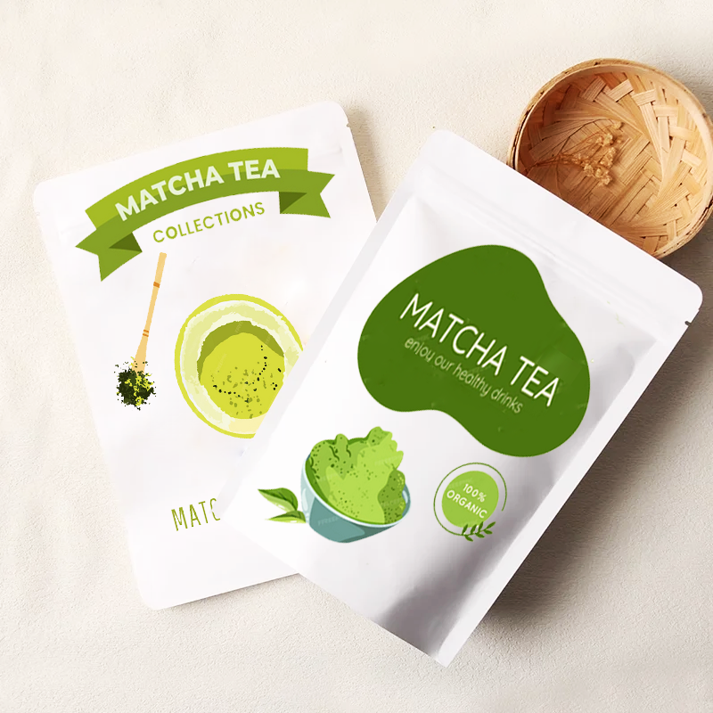 Food Snacks For Party - Customized White Kraft Paper Ziplock Packaging