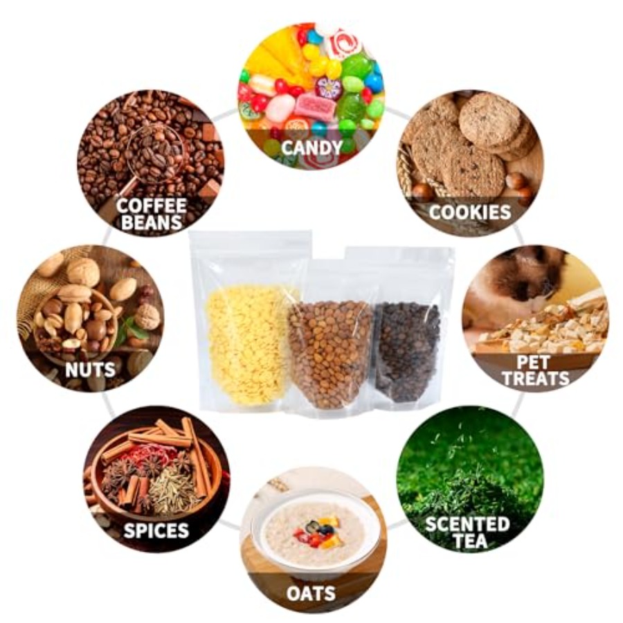 100 PCS Resealable Bags, 3.9x5 - Food Snacks For Party 评论和价格