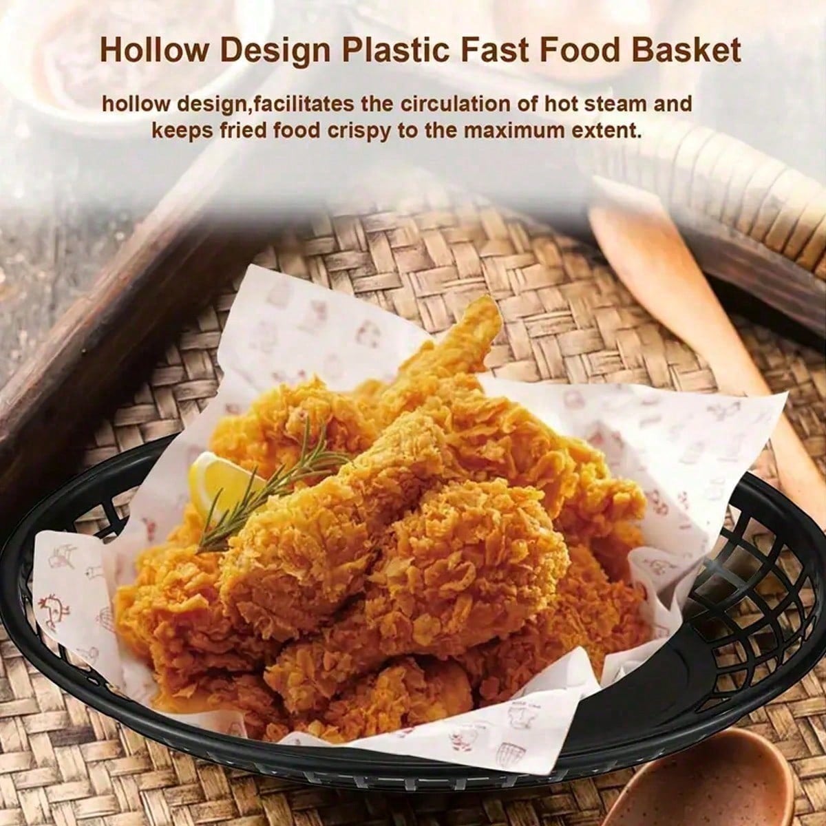 10 Oval Plastic Baskets, Porta - Food Snacks Basket 评论和价格