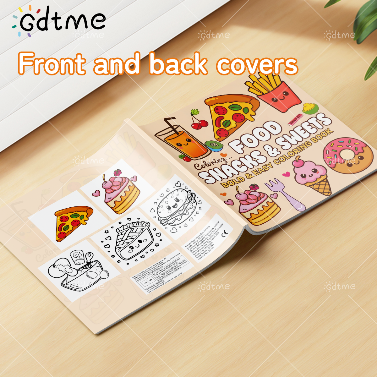 FOOD SNACKS & SWEETS Themed Co - Food And Snacks Coloring Book 评论和价格