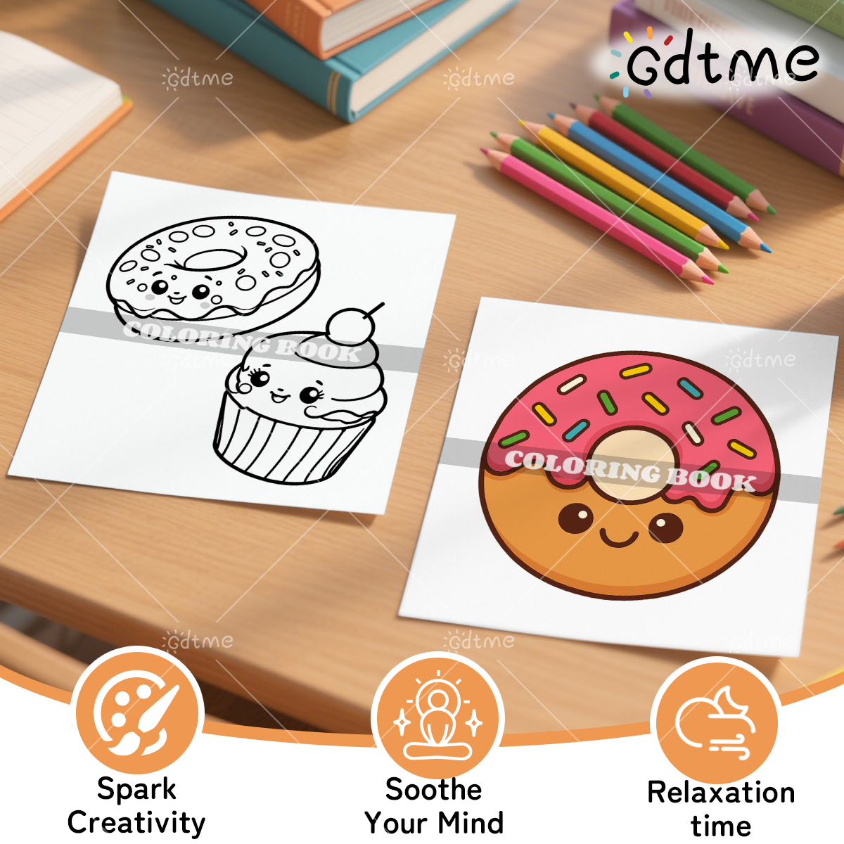 FOOD SNACKS & SWEETS Themed Co - Food And Snacks Coloring Book 评论和价格