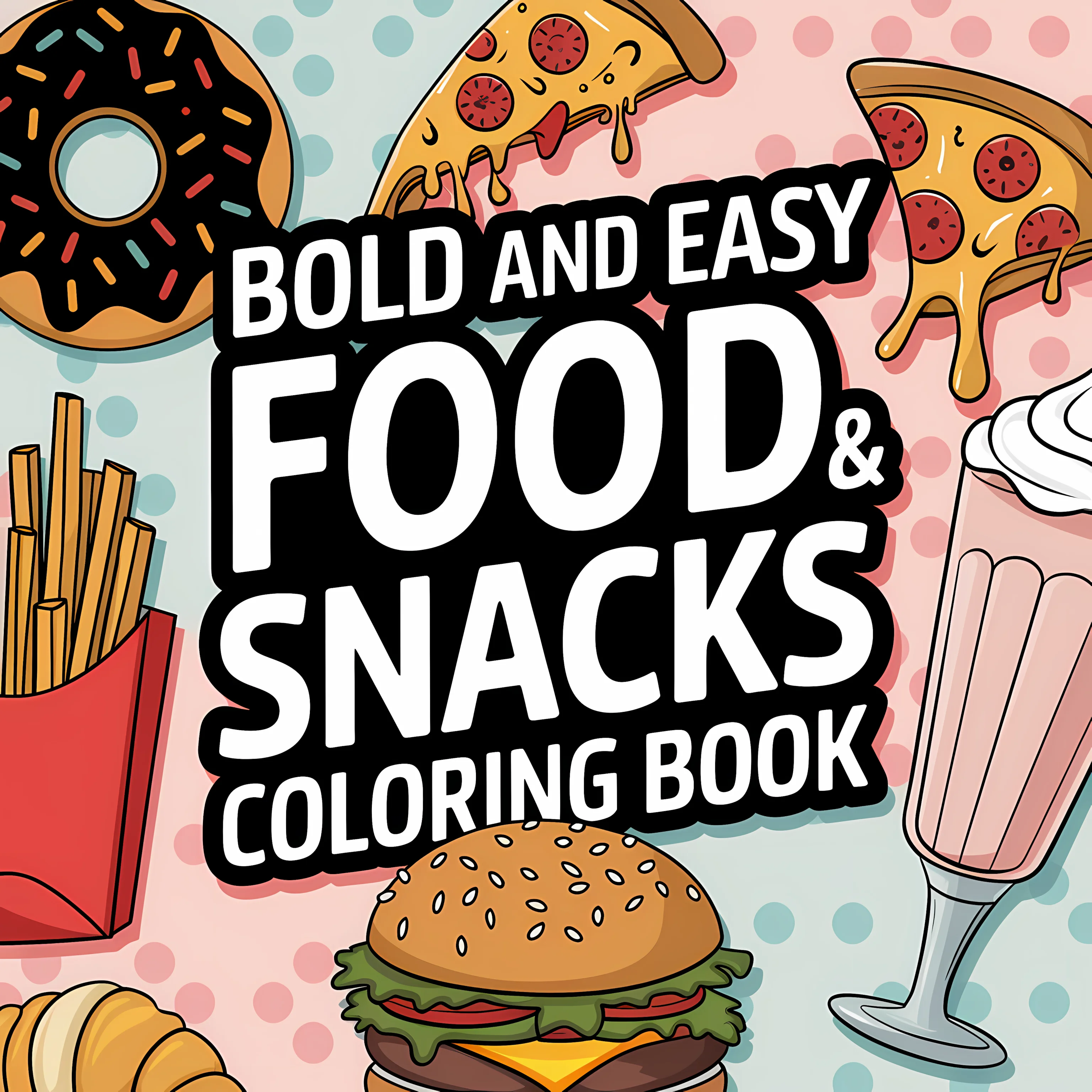 Easy Food and Snacks Coloring  - Food And Snacks Coloring Book 评论和价格