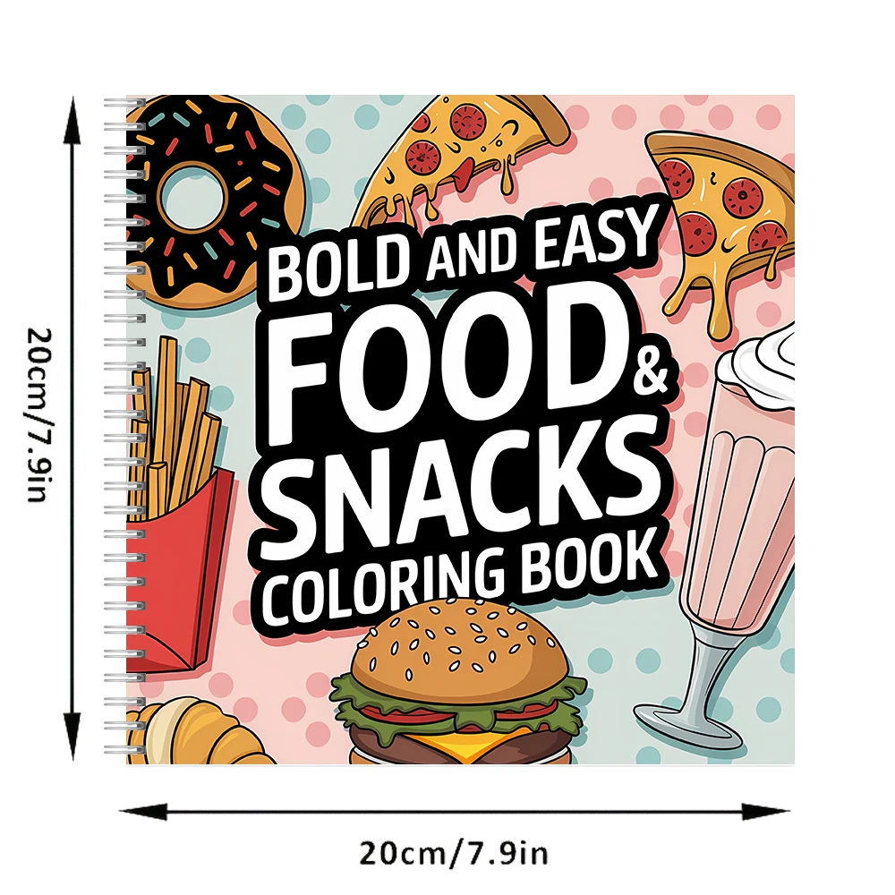 Easy Food and Snacks Coloring  - Food And Snacks Coloring Book 评论和价格