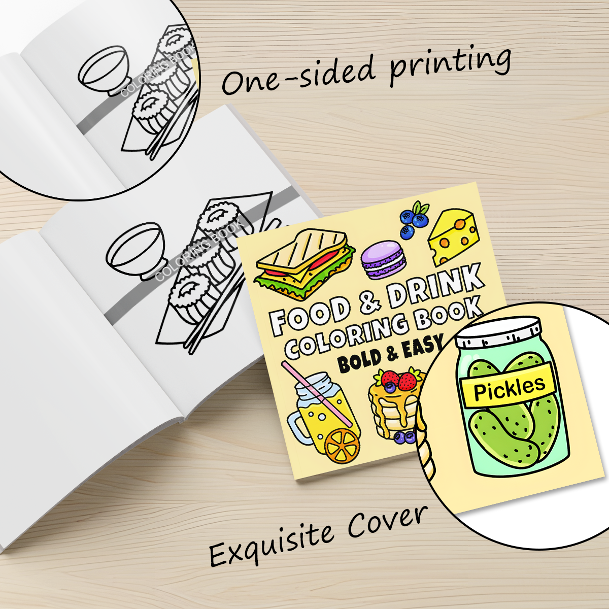 Delicious Treats Coloring Book - Food And Snacks Coloring Book 评论和价格