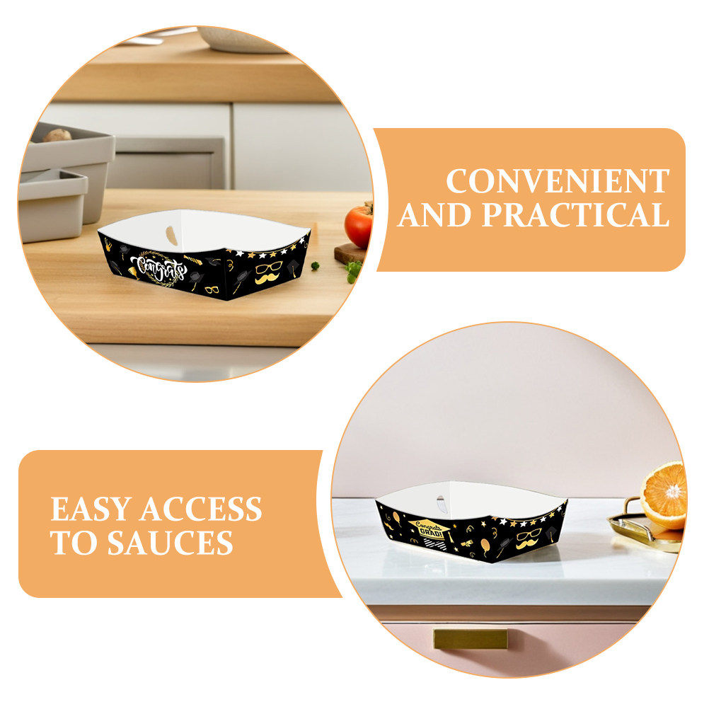 24Pcs Graduation Paper Food Tr - Food Snacks For Party 评论和价格