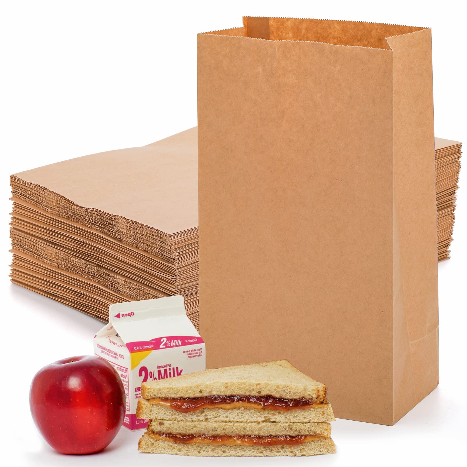 Paper Lunch Bags 20/50PCS Kraf - Food Grocery Snacks 评论和价格