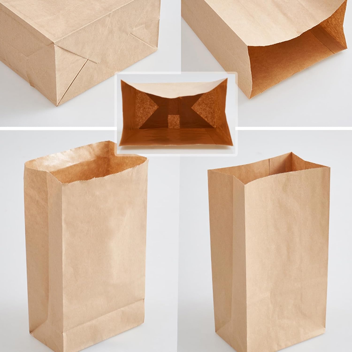 Paper Lunch Bags 20/50PCS Kraf - Food Grocery Snacks 评论和价格