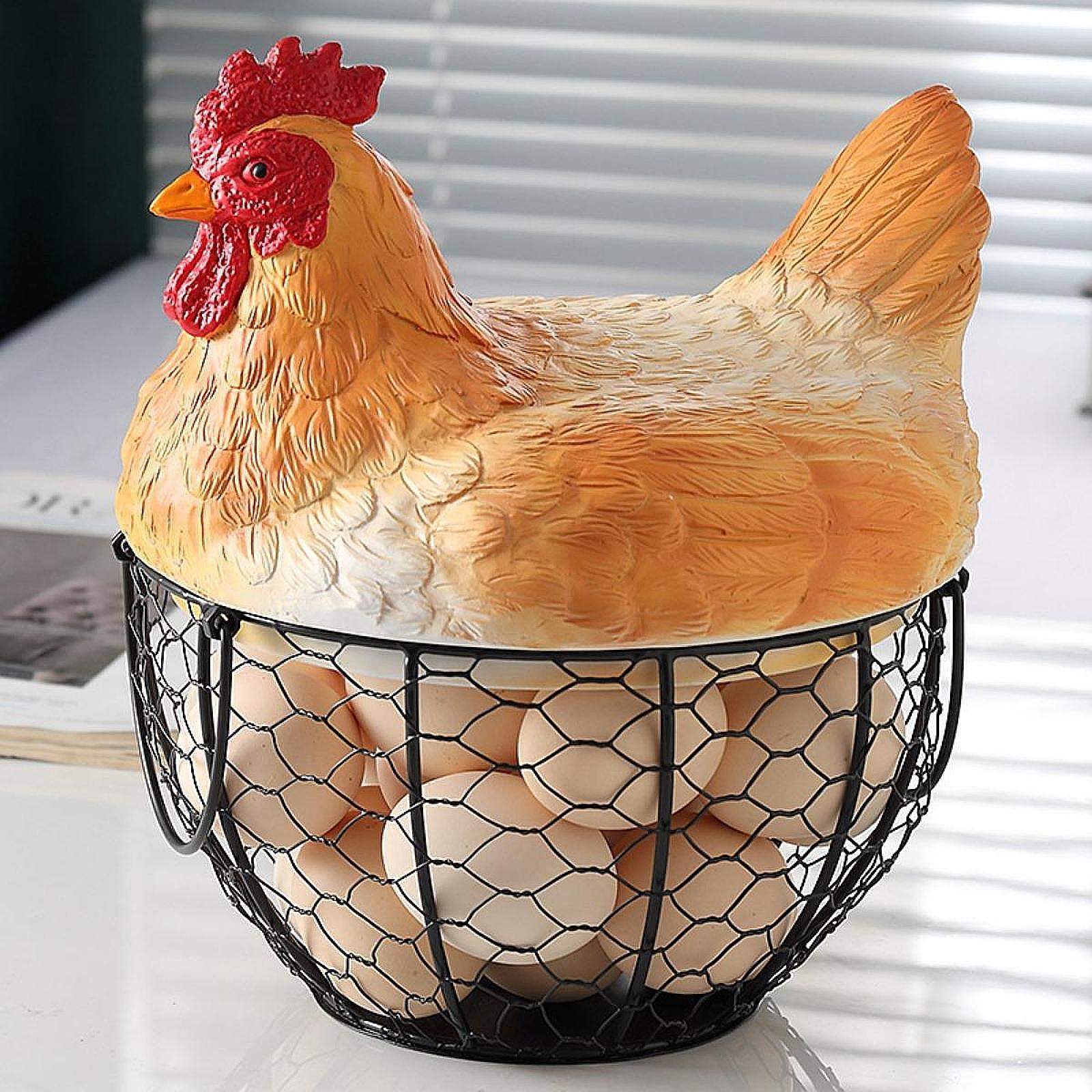 Egg Basket with Lid Kitchen Su - Food Snacks Basket 评论和价格