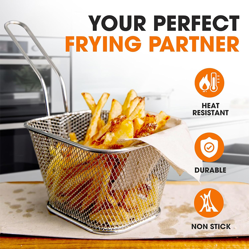 4Pcs Mini Square Fry Basket St - Food Snacks Basket 评论和价格