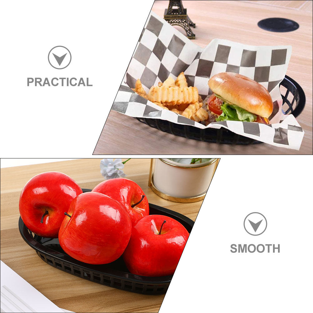 12Pcs Smooth Rounded Edge Plas - Food Snacks Basket 评论和价格