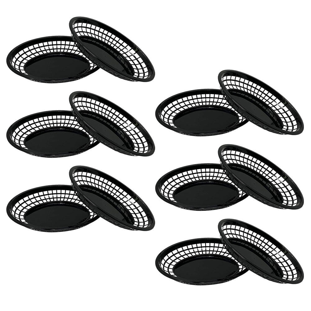 12Pcs Smooth Rounded Edge Plas - Food Snacks Basket 评论和价格