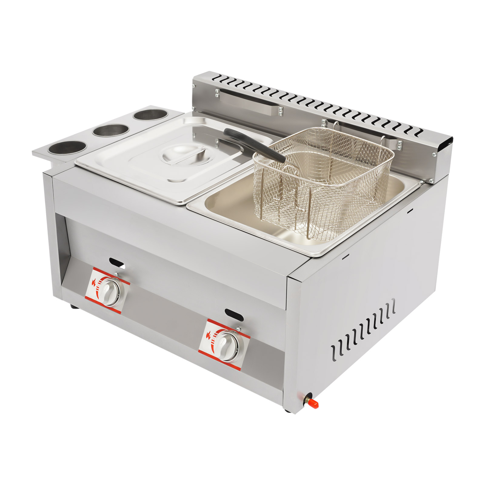 Commercial Deep Fryer 2-Tank 6 - Food Snacks Basket 评论和价格