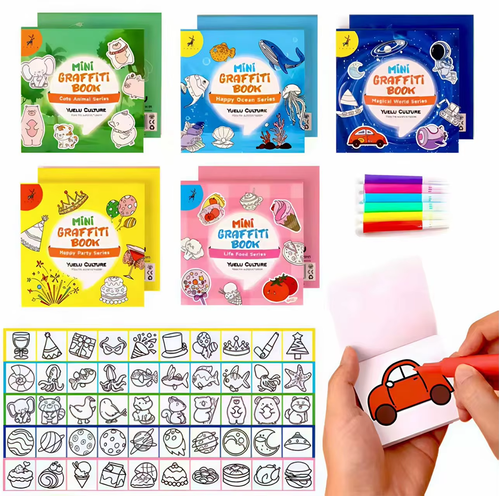 50Sheets Mini Graffiti Noteboo - Food And Snacks Coloring Book 评论和价格