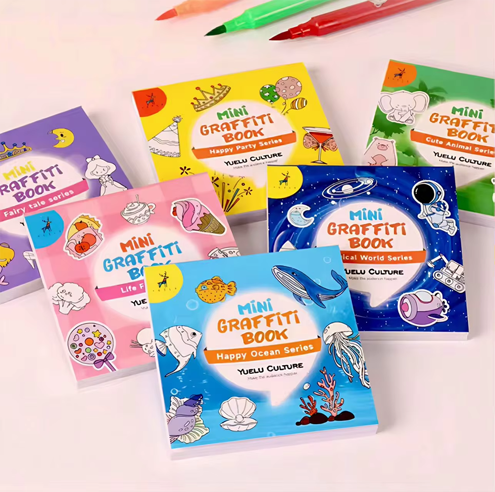 50Sheets Mini Graffiti Noteboo - Food And Snacks Coloring Book 评论和价格