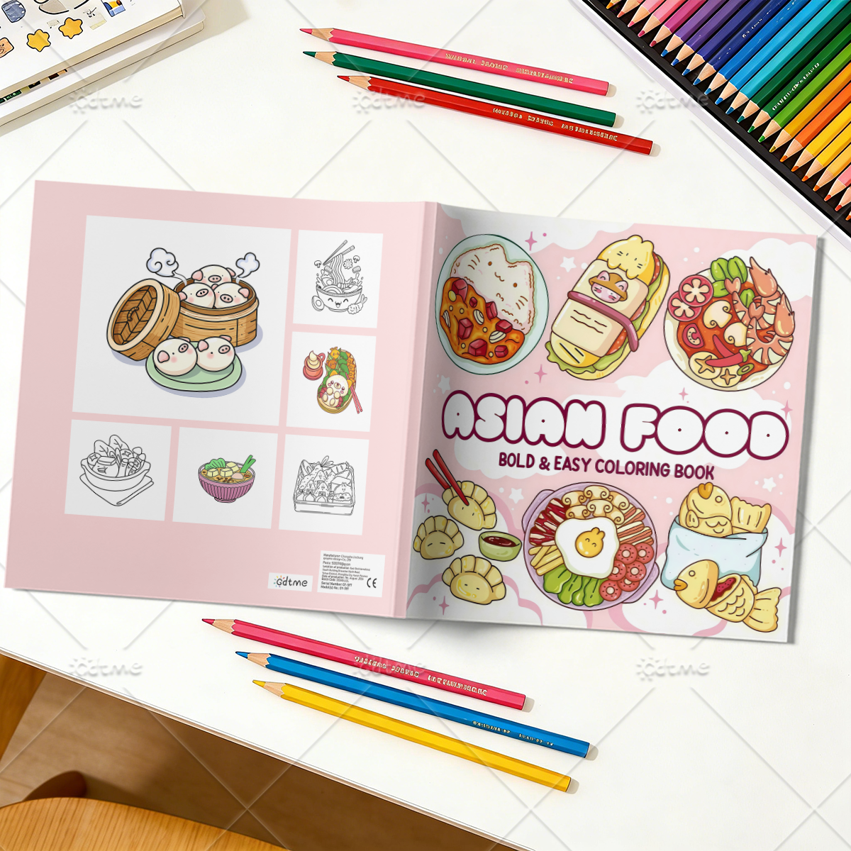 ASIAN Food Bold-easy Patterns  - Food And Snacks Coloring Book 评论和价格