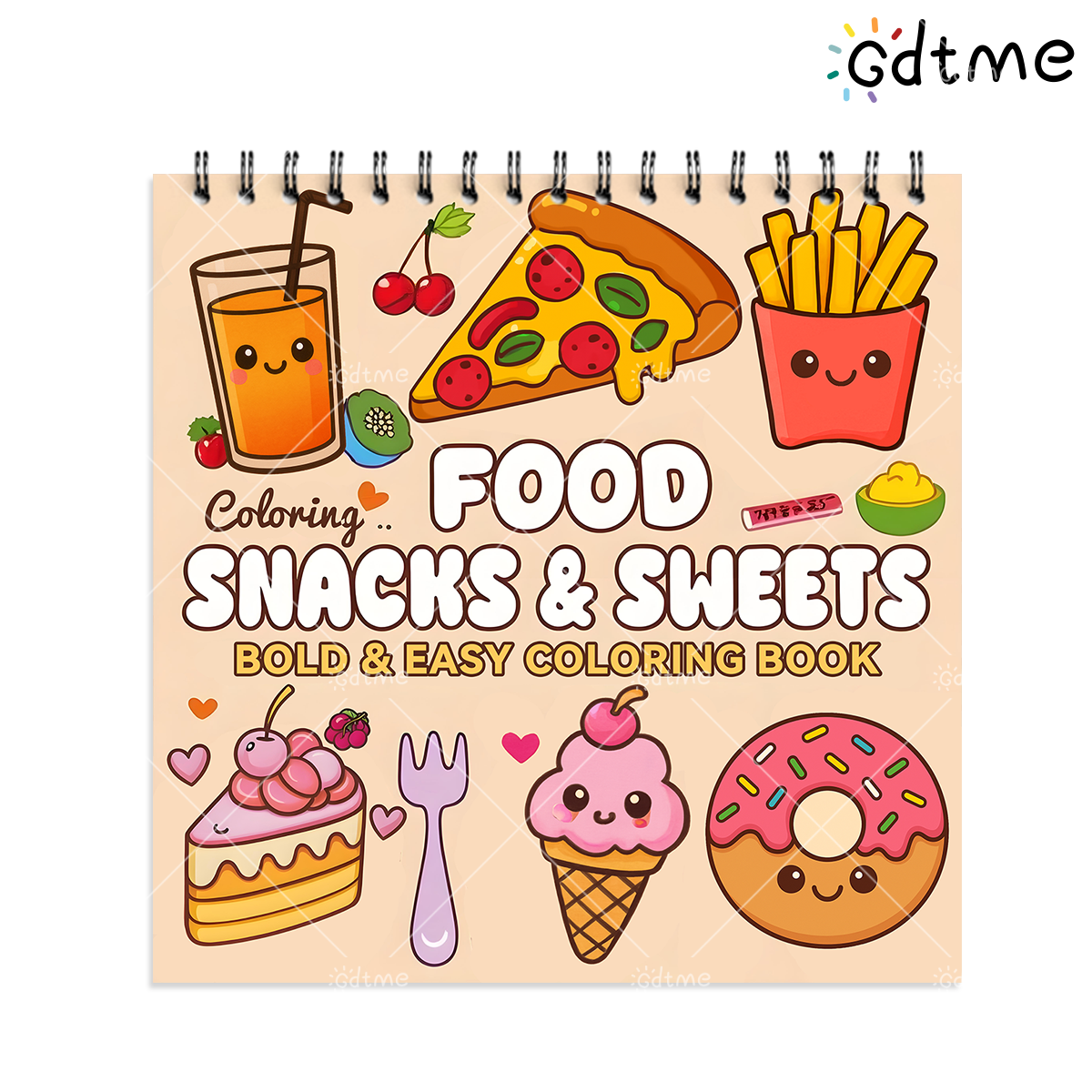 FOOD SNACKS & SWEETS Themed Co - Food And Snacks Coloring Book 评论和价格