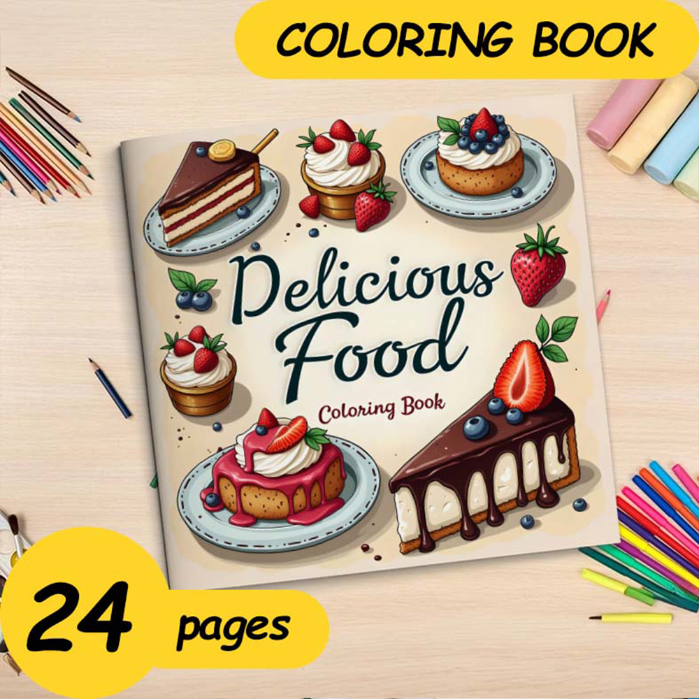 1pc Food Style Art Coloring Bo - Food And Snacks Coloring Book 评论和价格