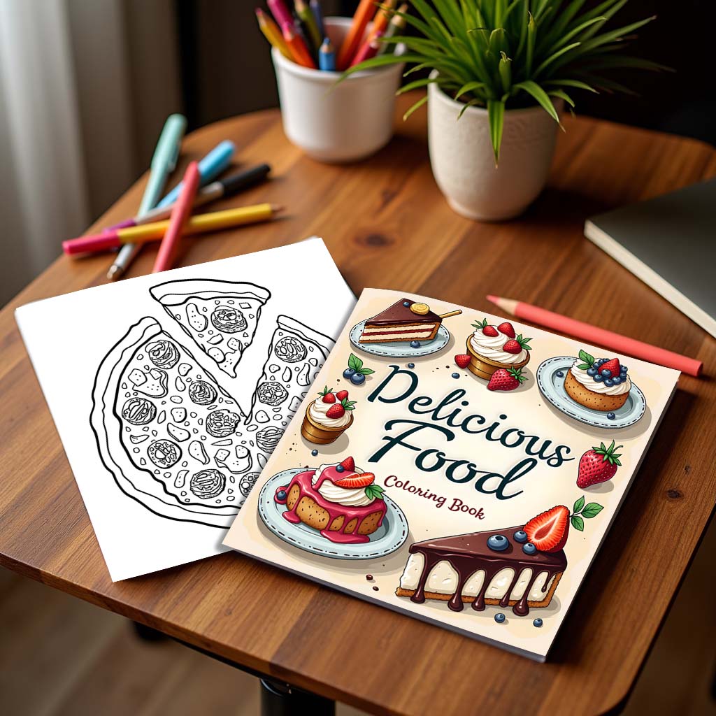 1pc Food Style Art Coloring Bo - Food And Snacks Coloring Book 评论和价格