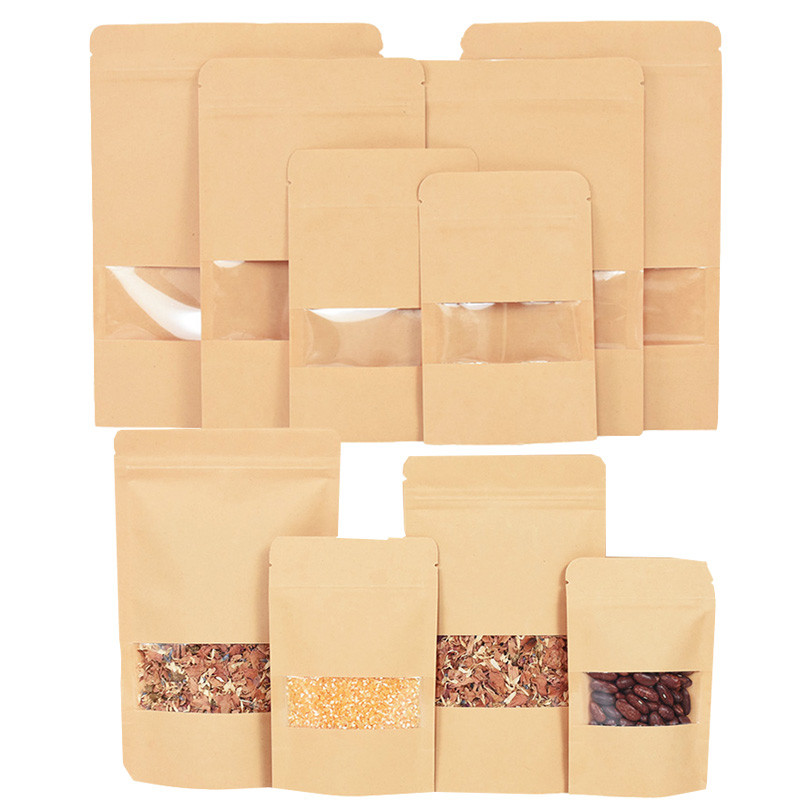 20/50pcs Kraft Paper Zip Lock  - Food Snacks For Party 评论和价格