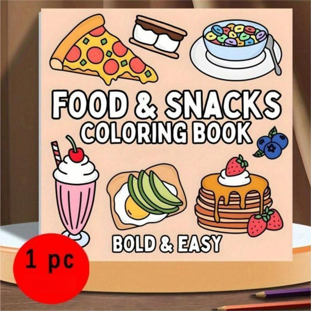 Food and Snacks Coloring Book  - Food And Snacks Coloring Book 评论和价格