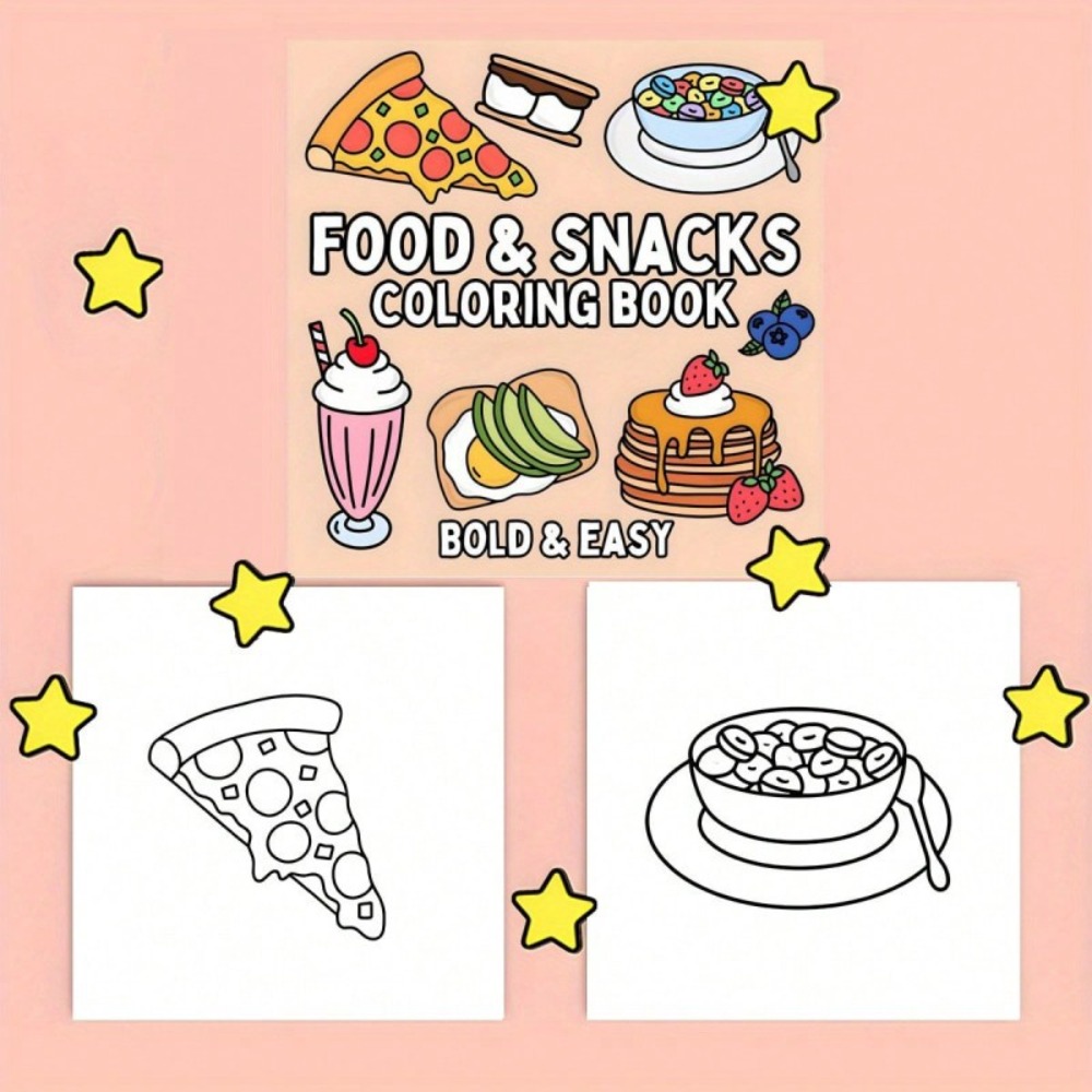 Food and Snacks Coloring Book  - Food And Snacks Coloring Book 评论和价格