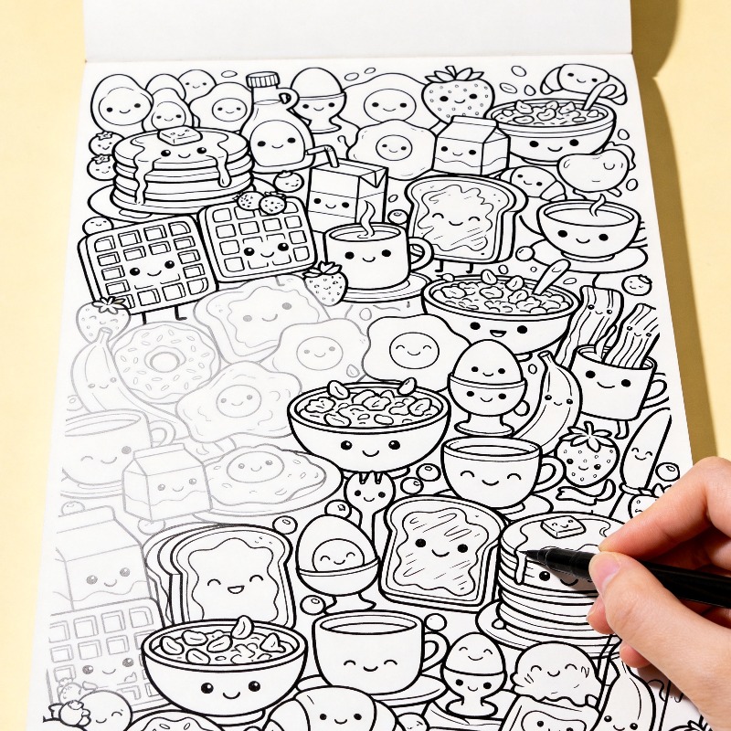 An Adult Decompression and Med - Food And Snacks Coloring Book 评论和价格