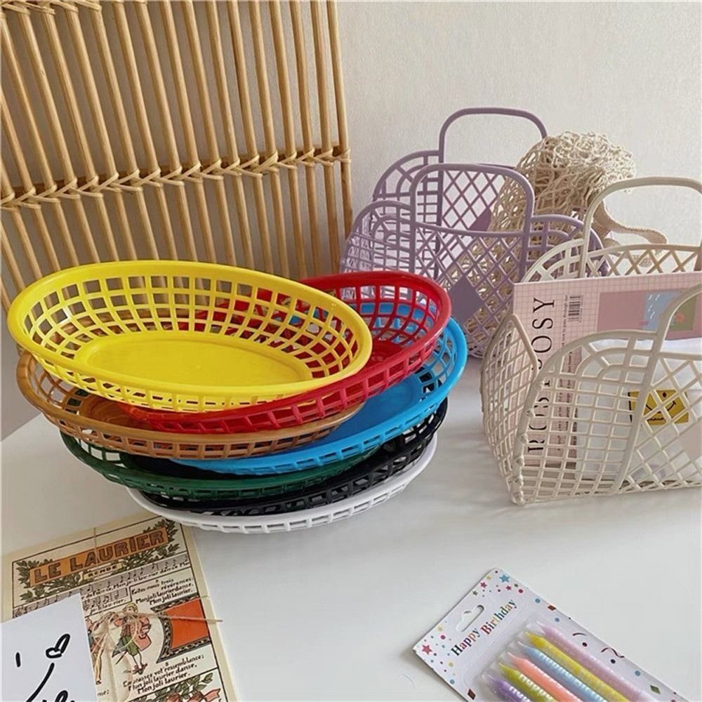 D9 7PCS/Lot Fries Burgers Plas - Food Snacks Basket 评论和价格