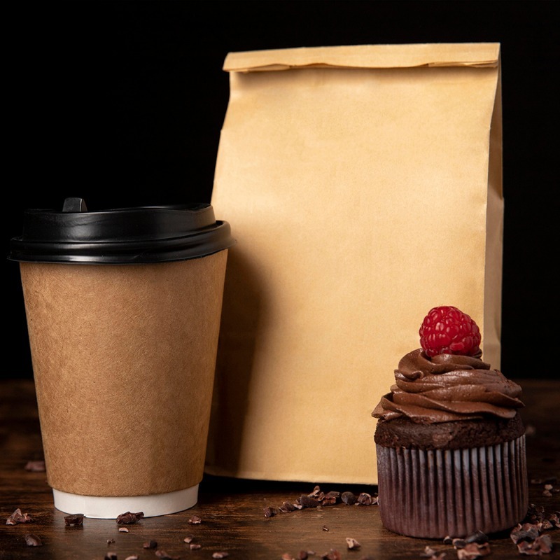 100/200Pcs Small Kraft Paper L - Food Grocery Snacks 评论和价格