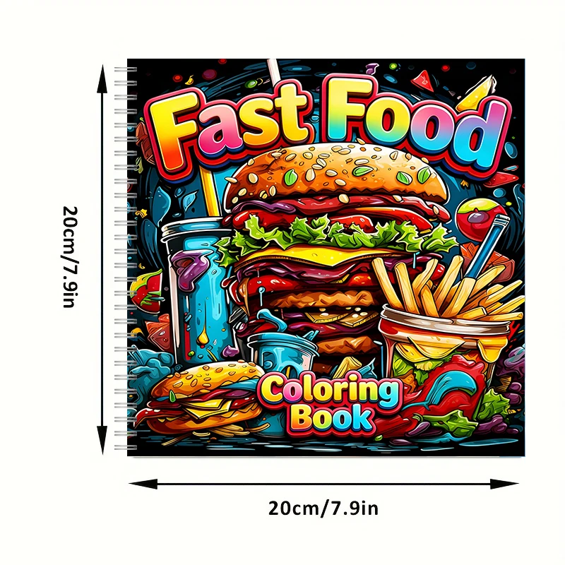 Fast Food Coloring Book for Ad - Food And Snacks Coloring Book 评论和价格