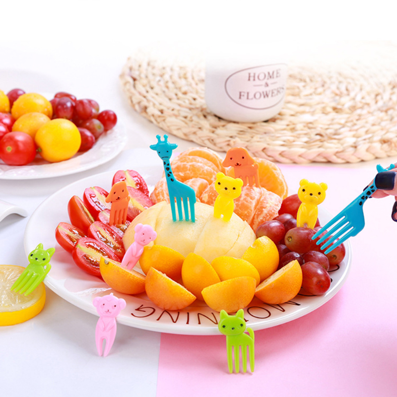 10pcs Animal Farm Fruit Fork M - Food Snacks For Party 评论和价格